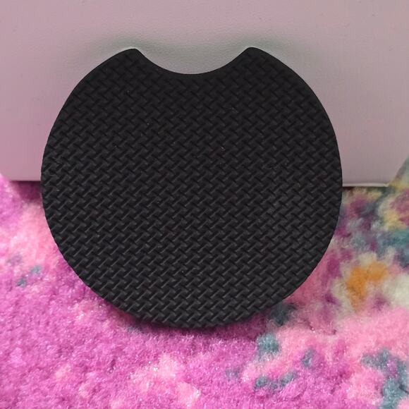 Sunflower Pink Circle Non Slip Handmade Kitchen Home Cup Car Accessories Coaster - Picture 2 of 3